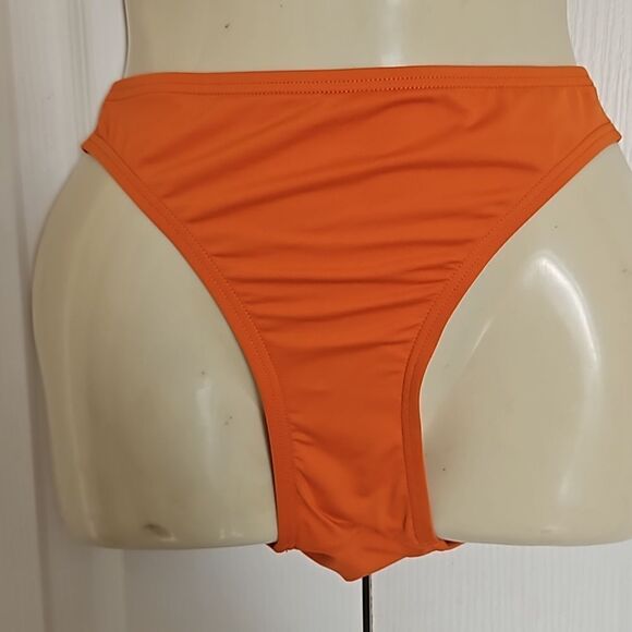 Michael Kors 2-Piece Bikini Top & Bikini Mid-Rise Bikini Bottom Small Orange - Picture 4 of 16